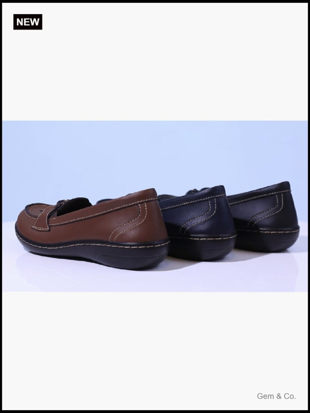 Genuine Leather Loafers Slip On Comfort Memory Foam Dress Shoes - Picture 7 of 7